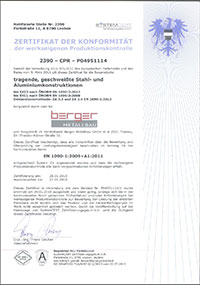 Zertifizierung EN 1090-1 EXC3